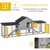 PawHut - Clapier XXL 2 étages toit bitumé tiroir déjection H.85cm - gris