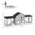 PawHut - Clapier XXL 2 étages toit bitumé tiroir déjection H.85cm - gris