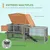 PawHut - Clapier niche haute plateau excrément toit ouvrant 2 portes - gris