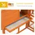 PawHut - Clapier 2 niveaux 3 portes verrouillables tiroir déjection H.85 cm