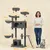 PawHut - Arbre à chat plateformes hamacs jouets griffoirs H.174cm - gris