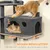 PawHut - Arbre à chat plateformes hamacs jouets griffoirs H.174cm - gris