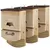 PawHut - Lot de 3 nichoirs avec plateforme et 2 chambres - marron