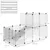 PawHut - Enclos Modulable pour Rongeurs 2 Niveaux 27 Panneaux-noir PawHut - Enclos Modulable pour Rongeurs 2 Niveaux 27 Panneaux-noir