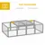 PawHut - Clapier à lapins intérieur/extérieur 2 portes sup. H.48cm - gris