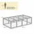 PawHut - Clapier à lapins intérieur/extérieur 2 portes sup. H.48cm - gris