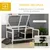 PawHut - Clapier lapin 2 portes verr. toit ouv. plateau excr. - bois blanc