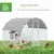 PawHut - Enclos Couvert Poulailler/Chenil 5,32m² Acier Galvanisé H.197cm
