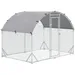 PawHut - Enclos Couvert Poulailler/Chenil 5,32m² Acier Galvanisé H.197cm