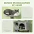PawHut - Arbre à chat avec 2 niches 2 jouets pompons-gris