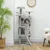 PawHut - Arbre à chat avec 2 niches 2 jouets pompons-gris