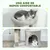 PawHut - Arbre à chat niche 2 plateformes boule griffoirs H.90 cm - gris PawHut - Arbre à chat niche 2 plateformes boule griffoirs H.90 cm - gris