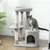 PawHut - Arbre à chat niche 2 plateformes boule griffoirs H.90 cm - gris PawHut - Arbre à chat niche 2 plateformes boule griffoirs H.90 cm - gris