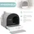 PawHut - Maison de toilette litière chat porte battante pelle filtre