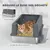 PawHut - Maison de toilette XXL 85L H.35cm-gris