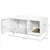 PawHut - Litière Chat 2 portes, niche, grattoir amovible-blanc PawHut - Litière Chat 2 portes, niche, grattoir amovible-blanc