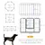 PawHut - Parc Enclos Modulable Acier Porte Verrouillable H.60cm - Noir PawHut - Parc Enclos Modulable Acier Porte Verrouillable H.60cm - Noir