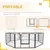 PawHut - Parc Enclos Modulable Acier Porte Verrouillable H.60cm - Noir PawHut - Parc Enclos Modulable Acier Porte Verrouillable H.60cm - Noir