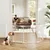 PawHut - Barrière sécurité pliable modulable porte double verrou. - blanc