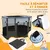 PawHut - Parc pliable chien - fenêtres, portes en maille, sac - gris noir