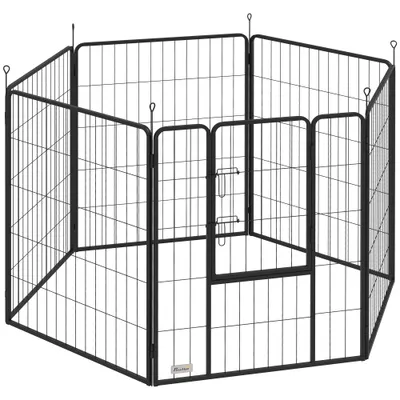 PawHut - Enclos chien modulable pliableH.100cm-anthracite