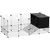 PawHut - Enclos modulable 31 panneaux pour rongeurs - Noir