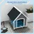 PawHut - Niche pour chien chalet sur pied - Noir, blanc, gris