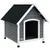 PawHut - Niche pour chien chalet sur pied - Noir, blanc, gris PawHut - Niche pour chien chalet sur pied - Noir, blanc, gris