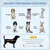 PawHut - Niche pour chien chalet sur pied - Noir, blanc, gris