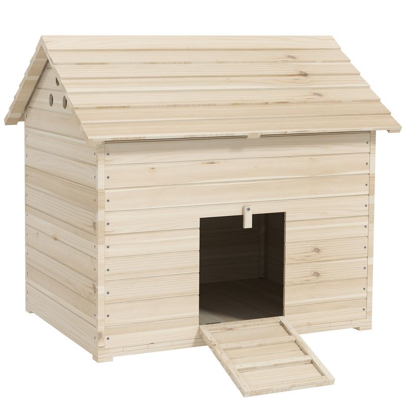 PawHut - grand nichoir canard - en bois - H.91cm - naturel