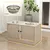 PawHut - Gamelle double-surélevé 2en1 rangement 2portes-bois naturel PawHut - Gamelle double-surélevé 2en1 rangement 2portes-bois naturel