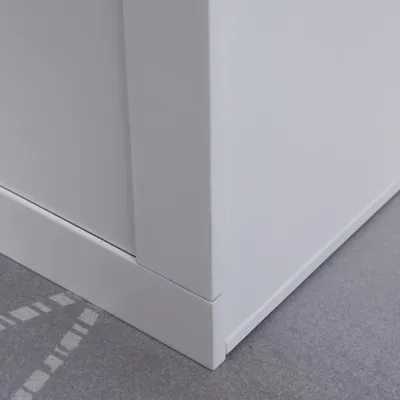 PawHut - Porte-gamelles surélevé avec 2 gamelles et coffre-blanc