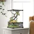 PawHut - Terrarium vivarium en verre couvercle maille métallique porte noir