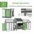 PawHut - Poulailler Bois 2 Enclos Modulables Niche Pondoir - Gris