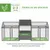 PawHut - Poulailler Bois 2 Enclos Modulables Niche Pondoir - Gris