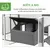 PawHut - Poulailler Bois 2 Enclos Modulables Niche Pondoir - Gris