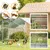 PawHut - Enclos poulailler 12 m² avec toit et perchoir - H.195cm - gris