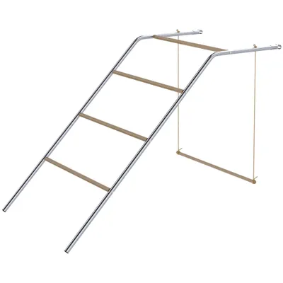PawHut - Perchoir balançoire poule aire de jeu H.110cm-acier et bois verni