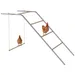 PawHut - Perchoir balançoire poule aire de jeu H.110cm-acier et bois verni