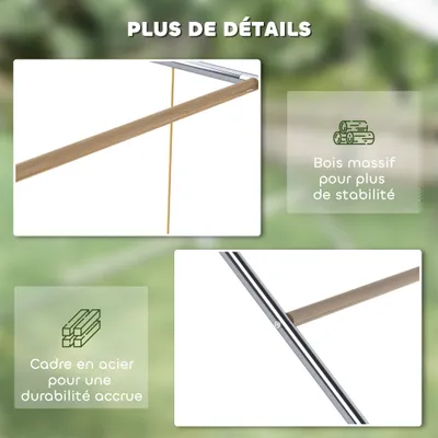 PawHut - Perchoir balançoire poule aire de jeu H.110cm-acier et bois verni