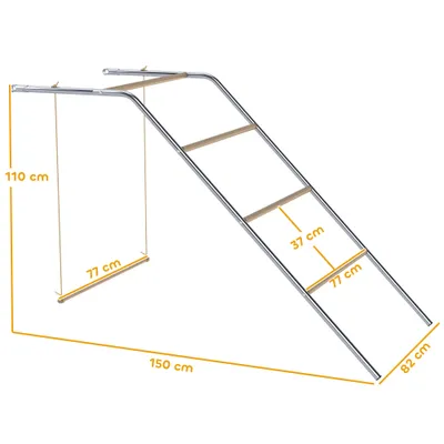 PawHut - Perchoir balançoire poule aire de jeu H.110cm-acier et bois verni