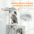 PawHut - arbre à chat niche, hamac, griffoir, plateforme H.180cm-gris clair PawHut - arbre à chat niche, hamac, griffoir, plateforme H.180cm-gris clair