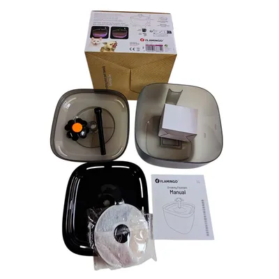 Fontaine à eau Flowie Carrée Noire 2L pour CHAT et PETIT CHIEN