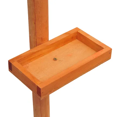 PawHut - Mangeoire nichoir sur pied bois H.150 cm - beige PawHut - Mangeoire nichoir sur pied bois H.150 cm - beige