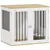 PawHut - Cage pour chien en bois - verrouillables- H.71cm - blanc PawHut - Cage pour chien en bois - verrouillables- H.71cm - blanc