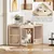 PawHut - Cage d'angle pour chien porte entrée + rotative H.64cm-bois clair PawHut - Cage d'angle pour chien porte entrée + rotative H.64cm-bois clair