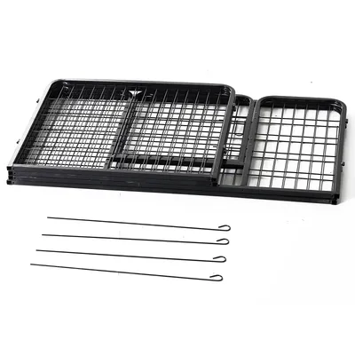 PawHut - Parc enclos pour chiens avec 4 panneaux et 1 porte H.70cm-noir