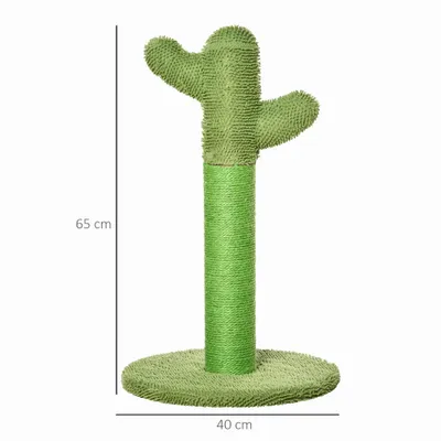 PawHut - Griffoir chat design cactus H.65cm-vert