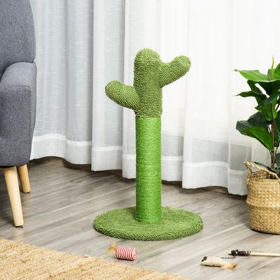 PawHut - Griffoir chat design cactus H.65cm-vert