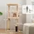 PawHut - Arbre à chat bande massante, griffoirs et jouets H.132cm - beige PawHut - Arbre à chat bande massante, griffoirs et jouets H.132cm - beige
